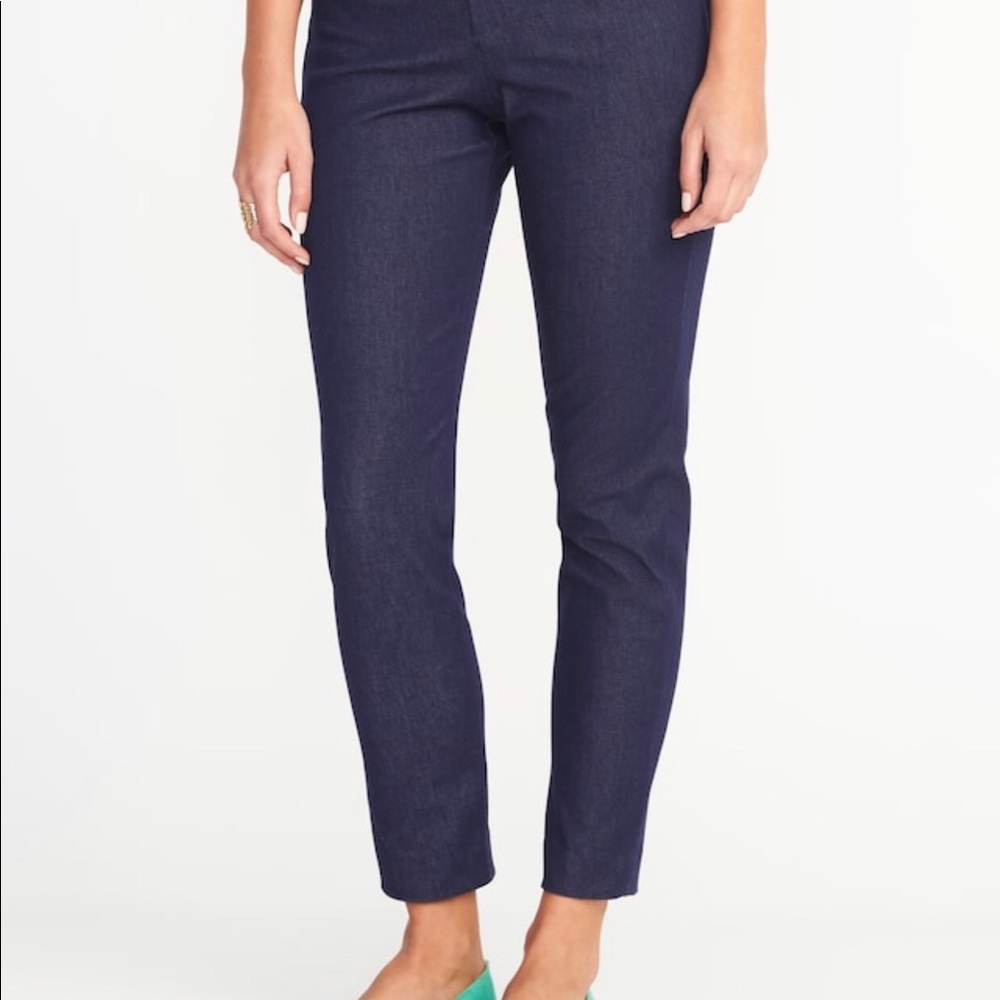 Old Navy Pixie Dark Blue Ankle & Cropped Jeans